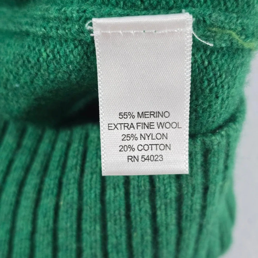 Banana Republic Mens Green Merino Wool Blend Crewneck Sweater Medium 14920